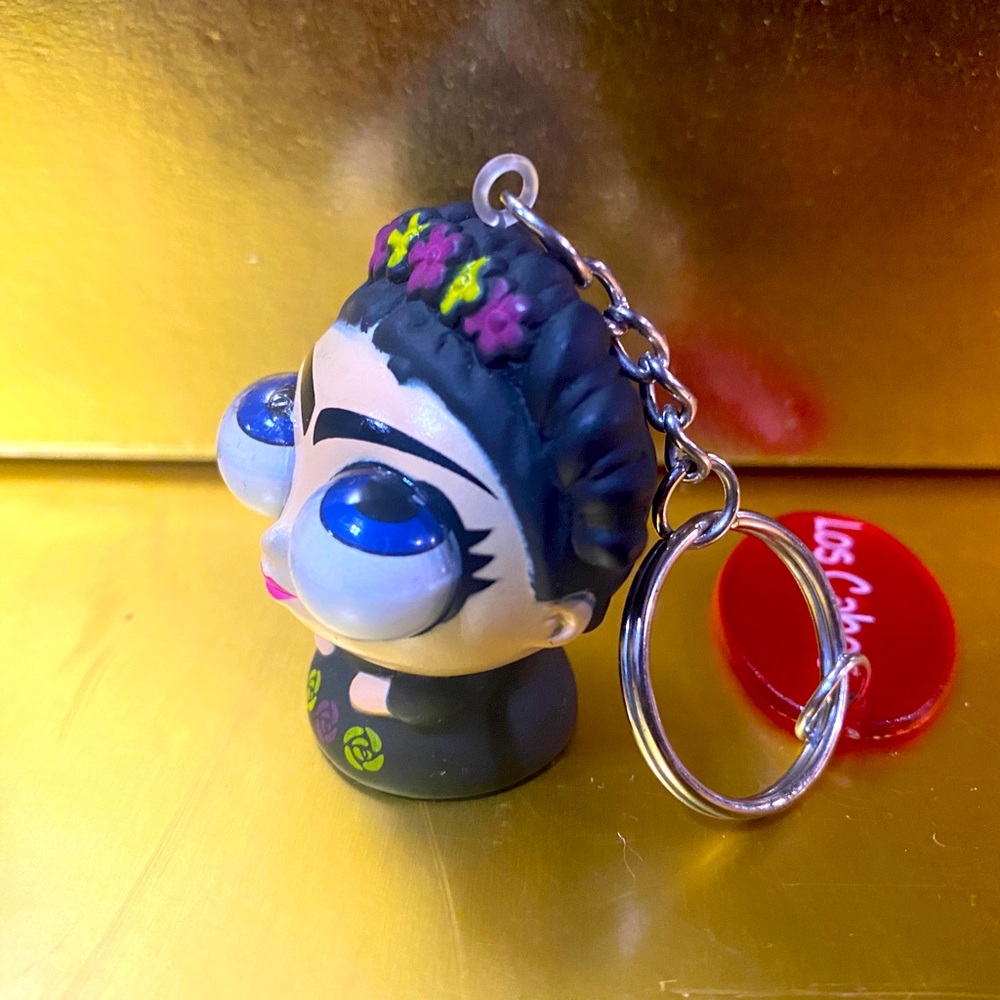 ROLLING EYES FRIDA TYPE KEYCHAIN LOS CABOS EYES ROLL IN DIFFERENT DIRECTIONS 2” - Picture 3 of 8